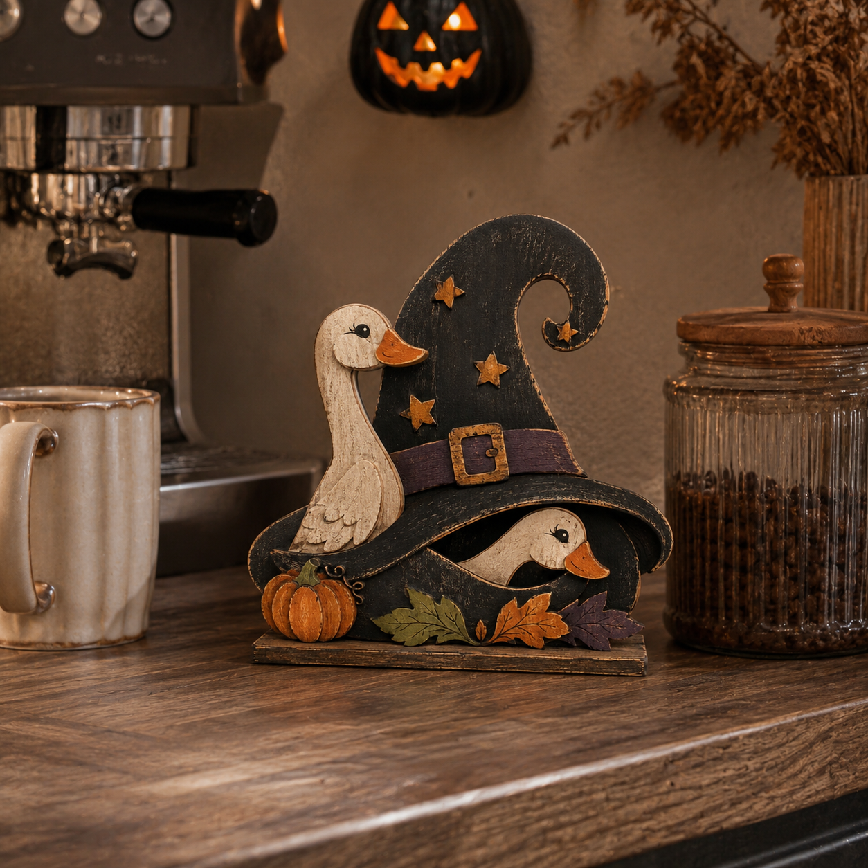 Whimsical Goose Fall & Halloween Tabletop Decor
