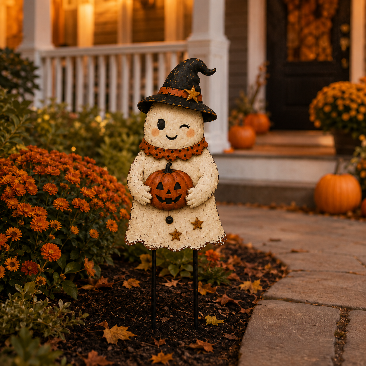 Vintage Halloween Ghost Yard Stakes Collection