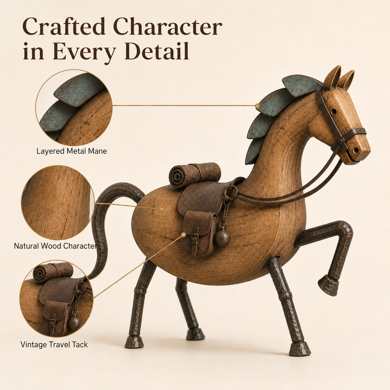 Rustic Wandering Horse Decor 🐴