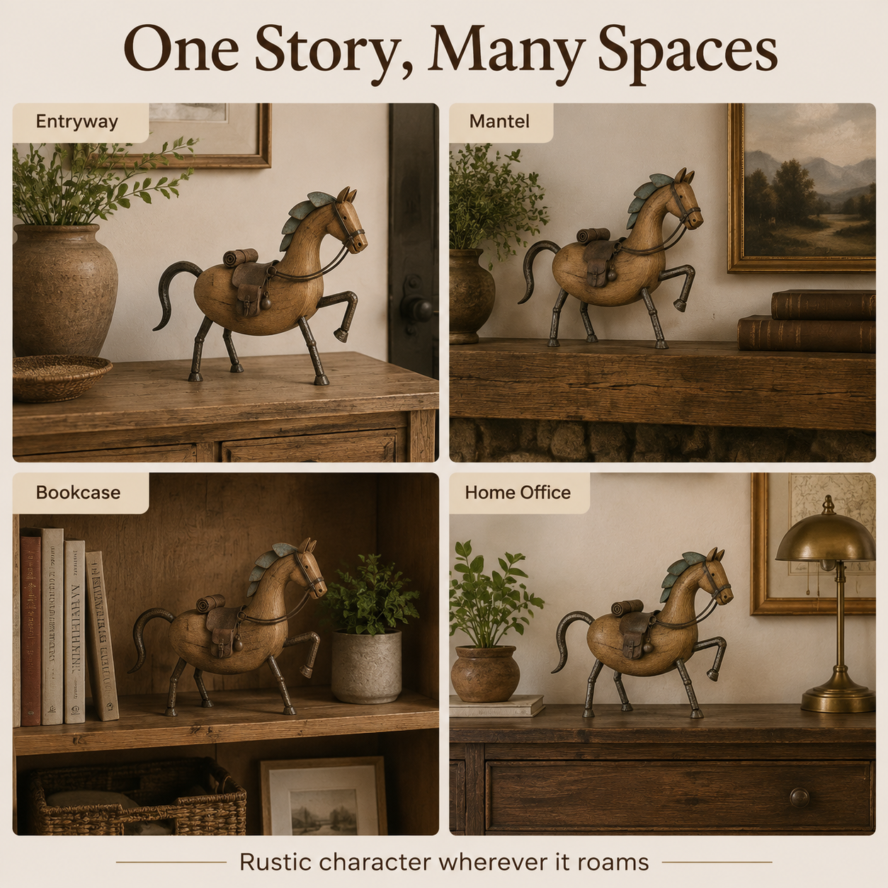 Rustic Wandering Horse Decor 🐴