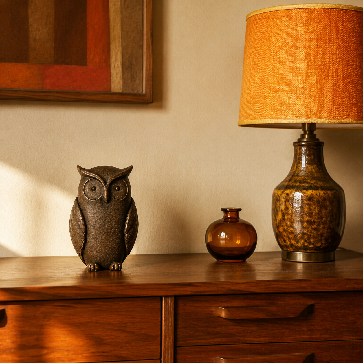 Vintage-Inspired Owl Sculpture