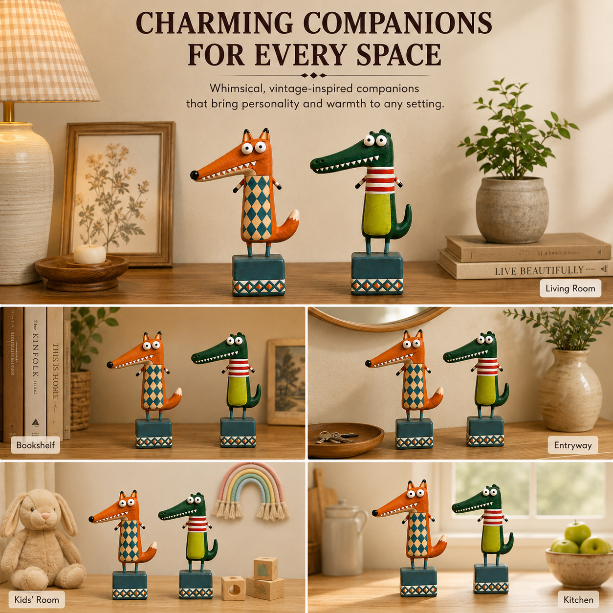 Whimsical Vintage Animal Figurines