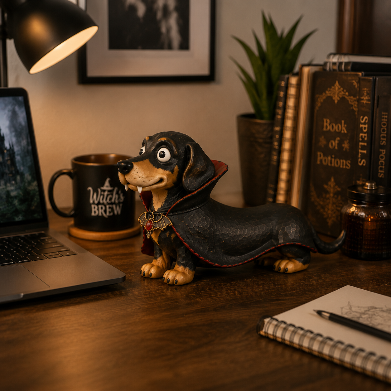 Vampire Dachshund Figurine
