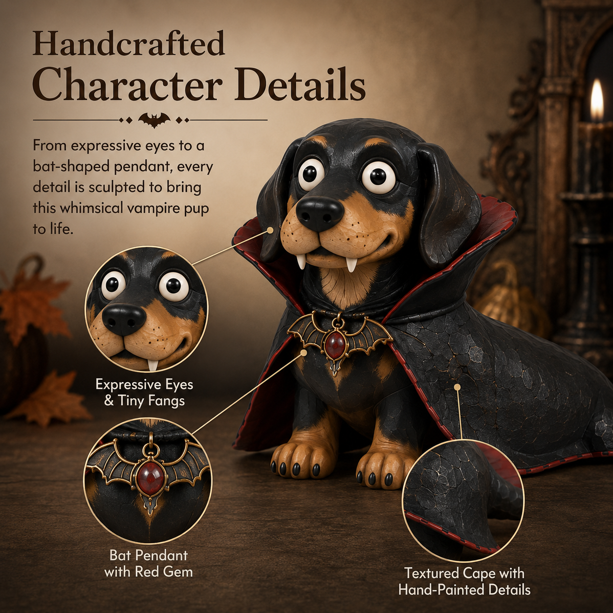 Vampire Dachshund Figurine