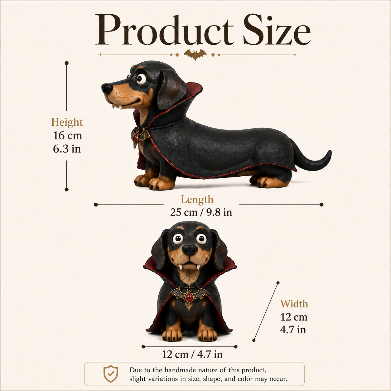 Vampire Dachshund Figurine