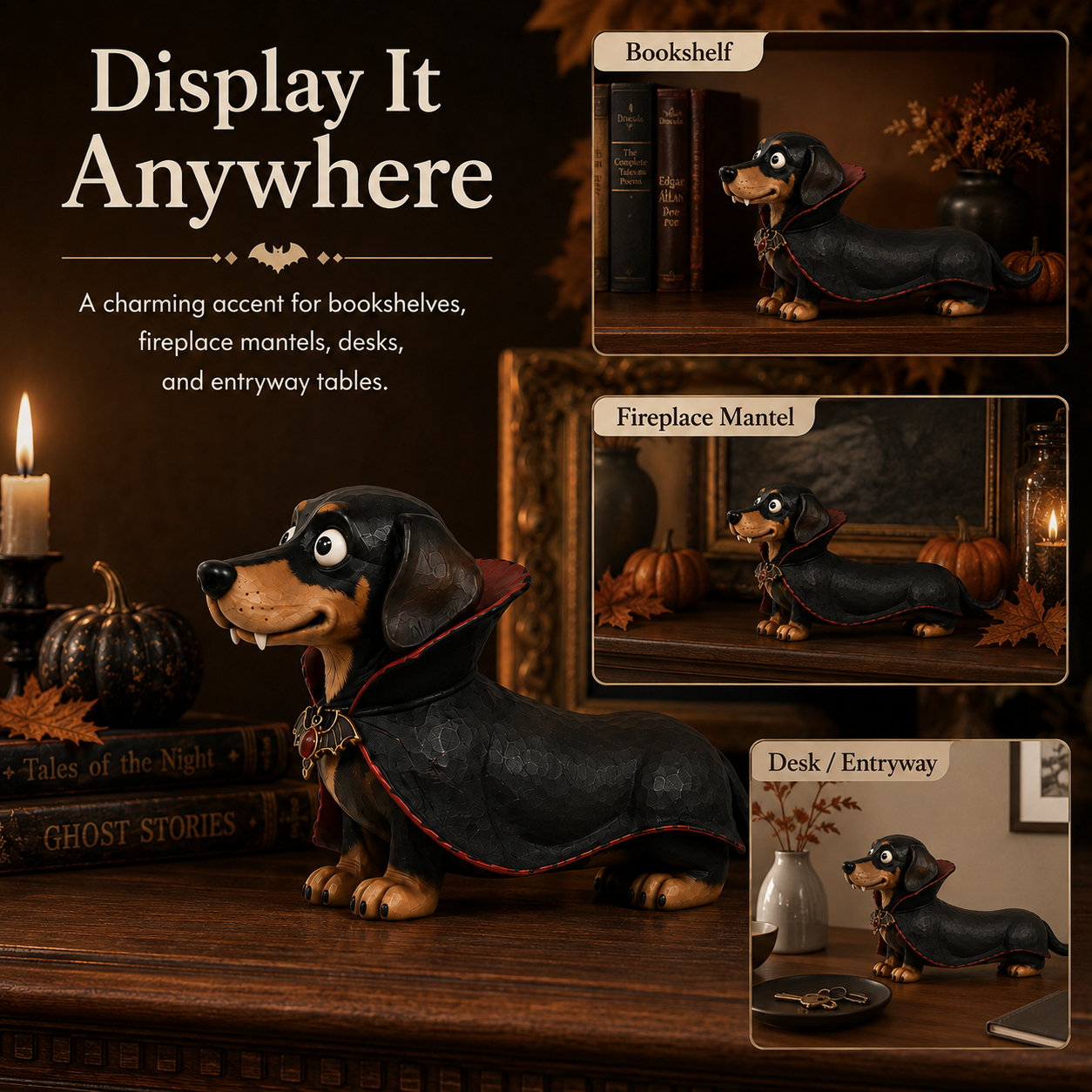 Vampire Dachshund Figurine