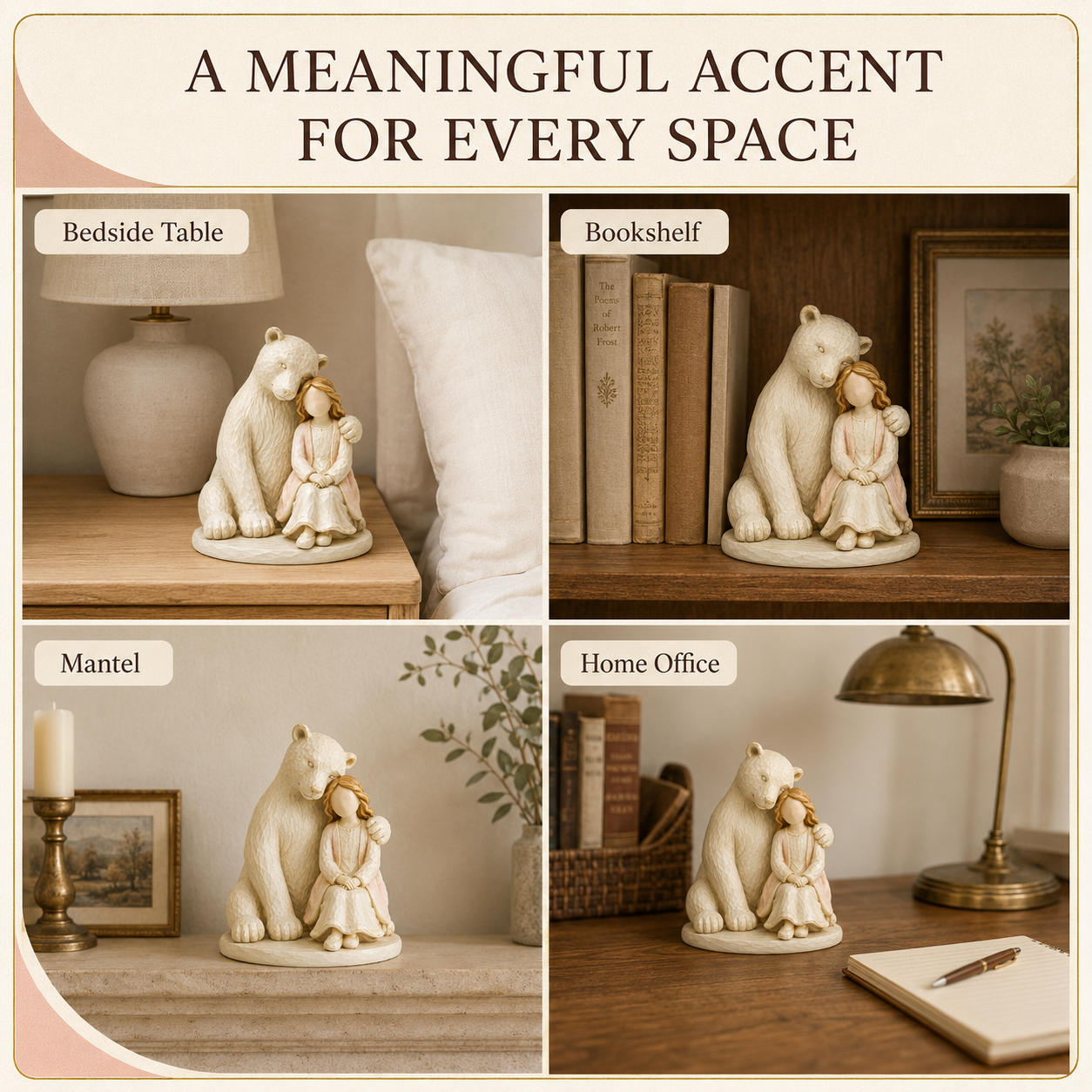 Always By Your Side Bear & Girl Figurine