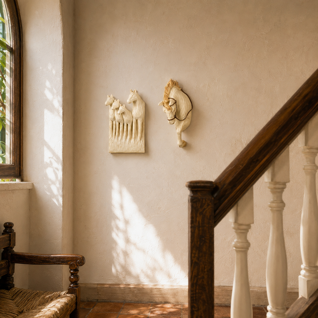 Vintage Equestrian Horse Wall Sculpture