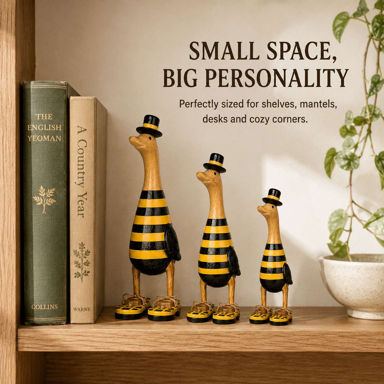 Vintage Bee Goose Family Figurines
