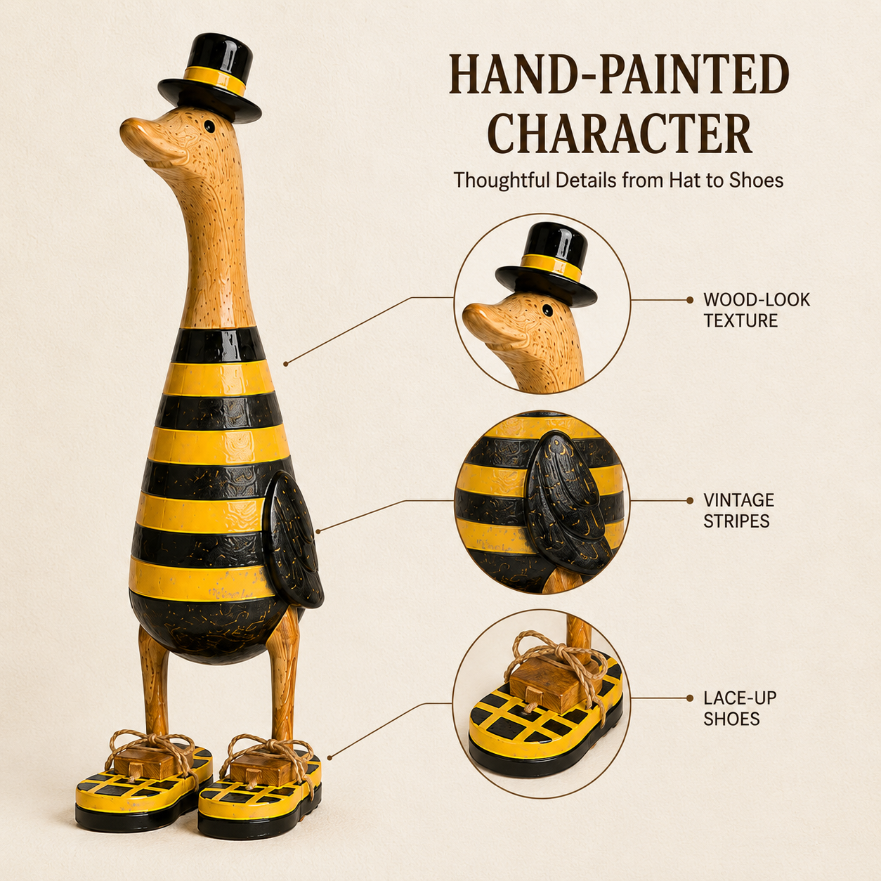 Vintage Bee Goose Family Figurines