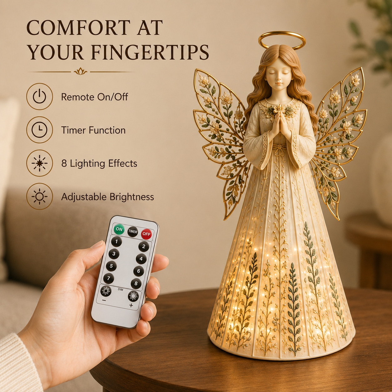 Botanical Guardian Angel Remote-Controlled Accent Light