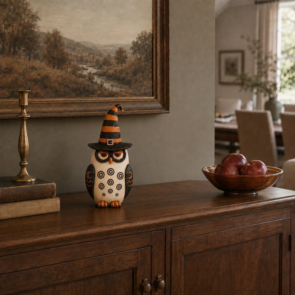 Midnight Owl Coven Halloween Figurines
