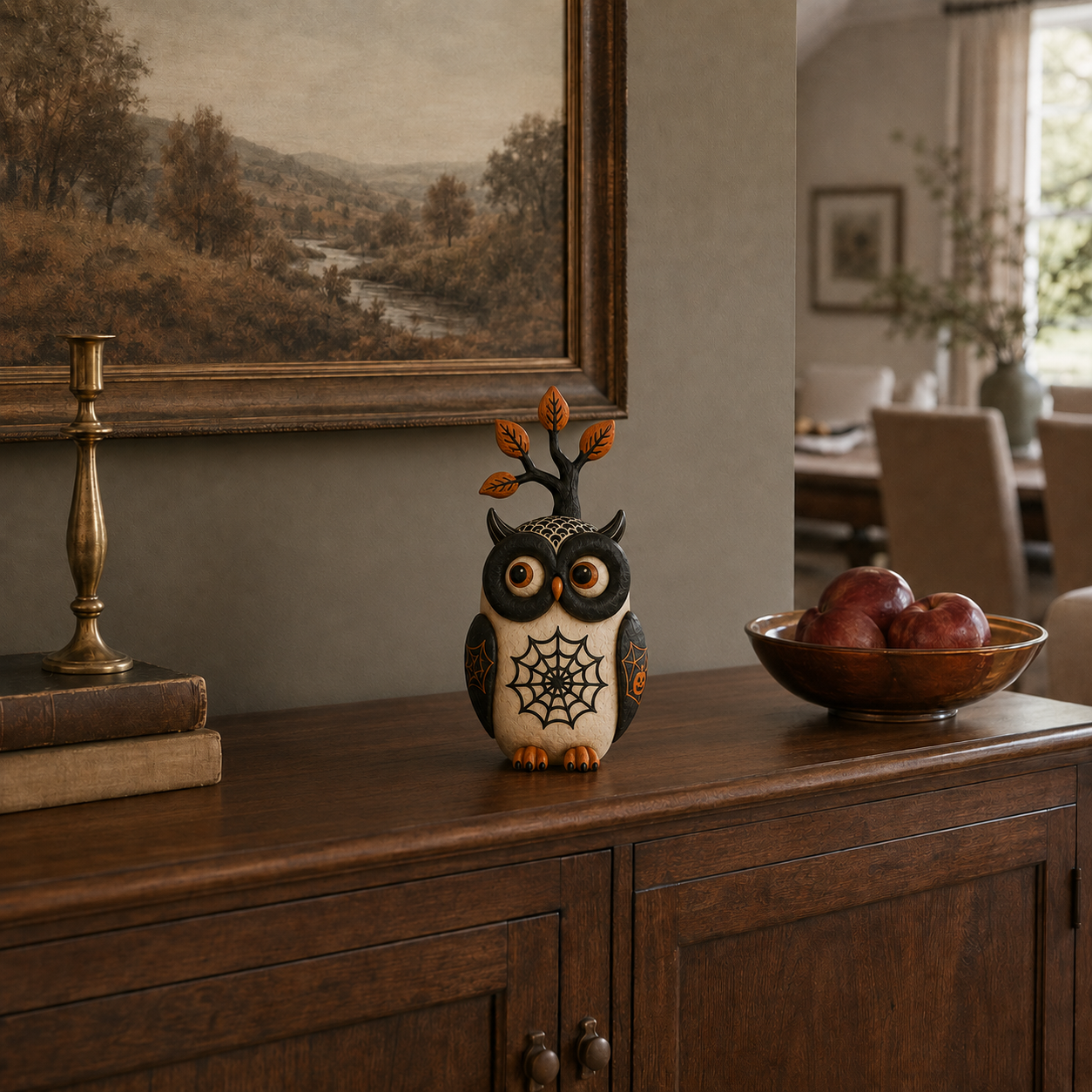 Midnight Owl Coven Halloween Figurines