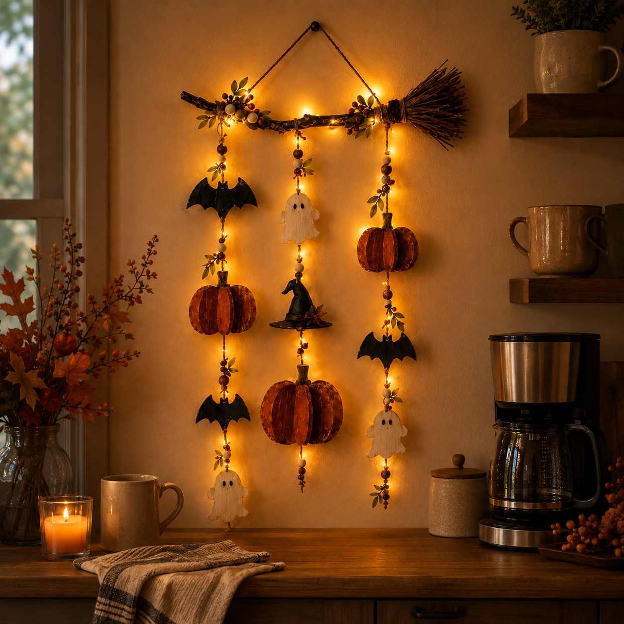 Witch’s Harvest Halloween Wall Hanging 🎃🧹