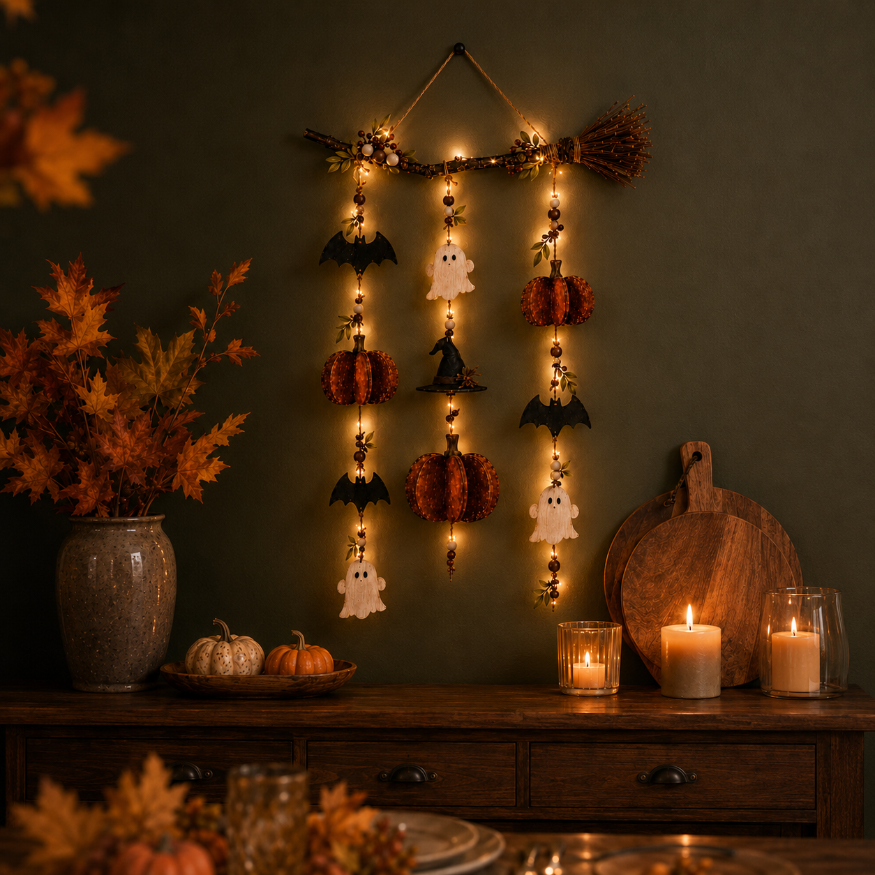 Witch’s Harvest Halloween Wall Hanging 🎃🧹