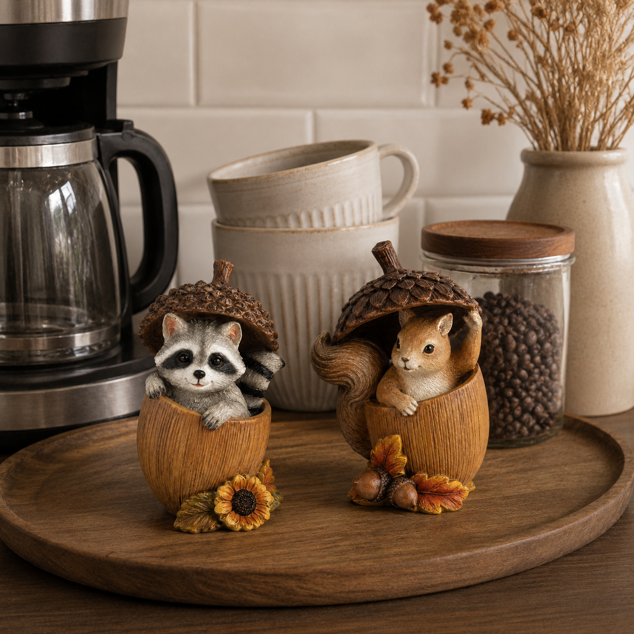 Acorn Hideaway Friends Fall Figurines