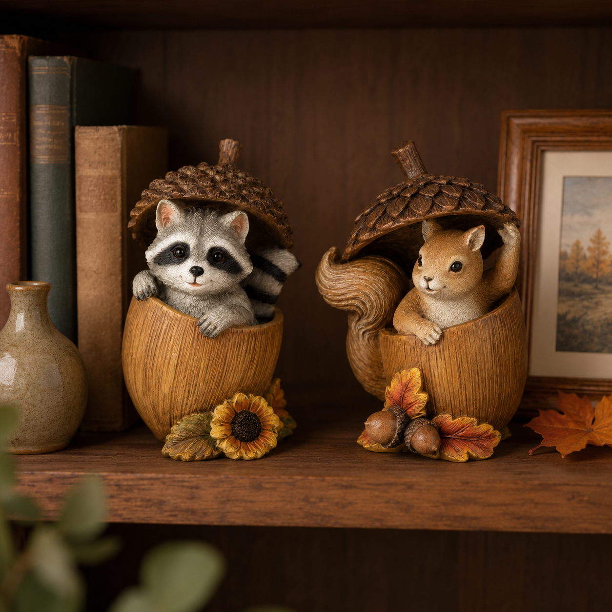 Acorn Hideaway Friends Fall Figurines