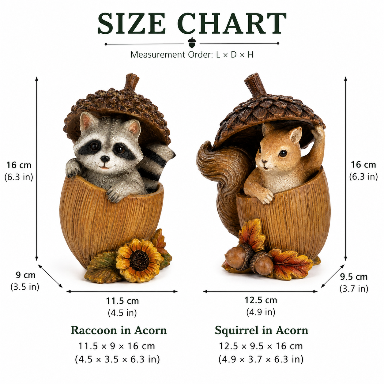 Acorn Hideaway Friends Fall Figurines