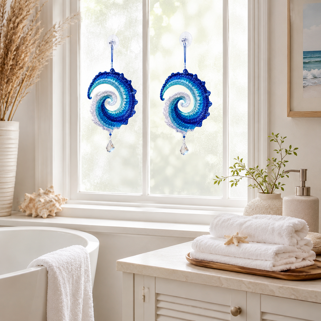 Ocean Wave Crochet Suncatcher DIY Kit