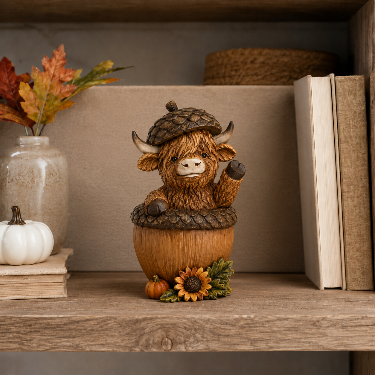 Harvest Hideaway Highland Cow Figurines 🍂