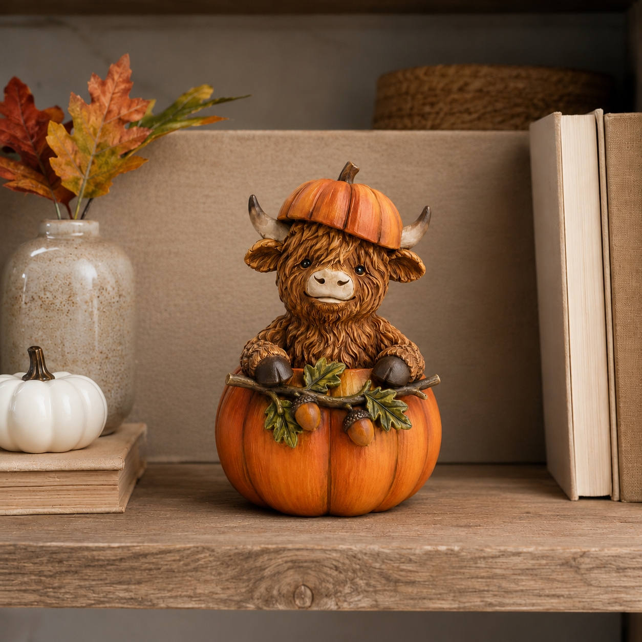 Harvest Hideaway Highland Cow Figurines 🍂