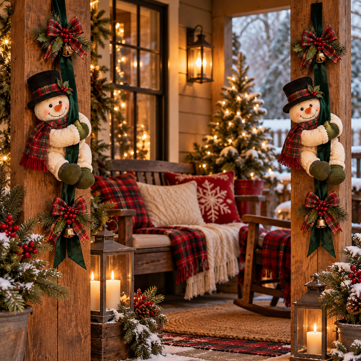 Christmas Snowman Door Hanging Decoration