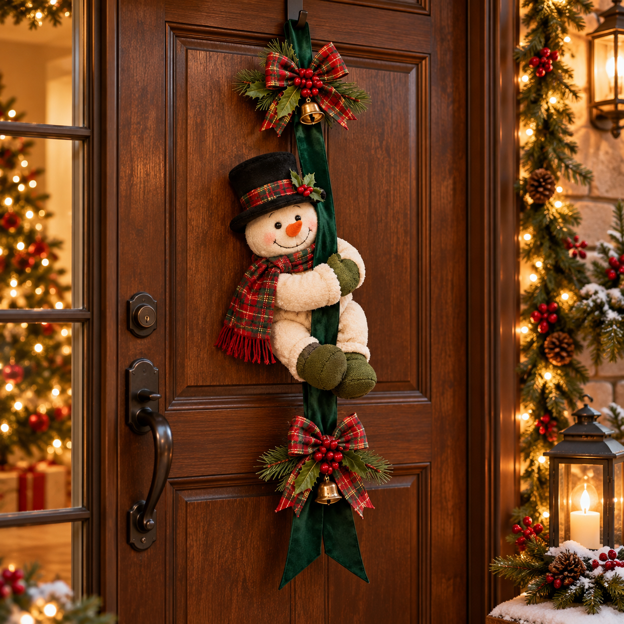 Christmas Snowman Door Hanging Decoration