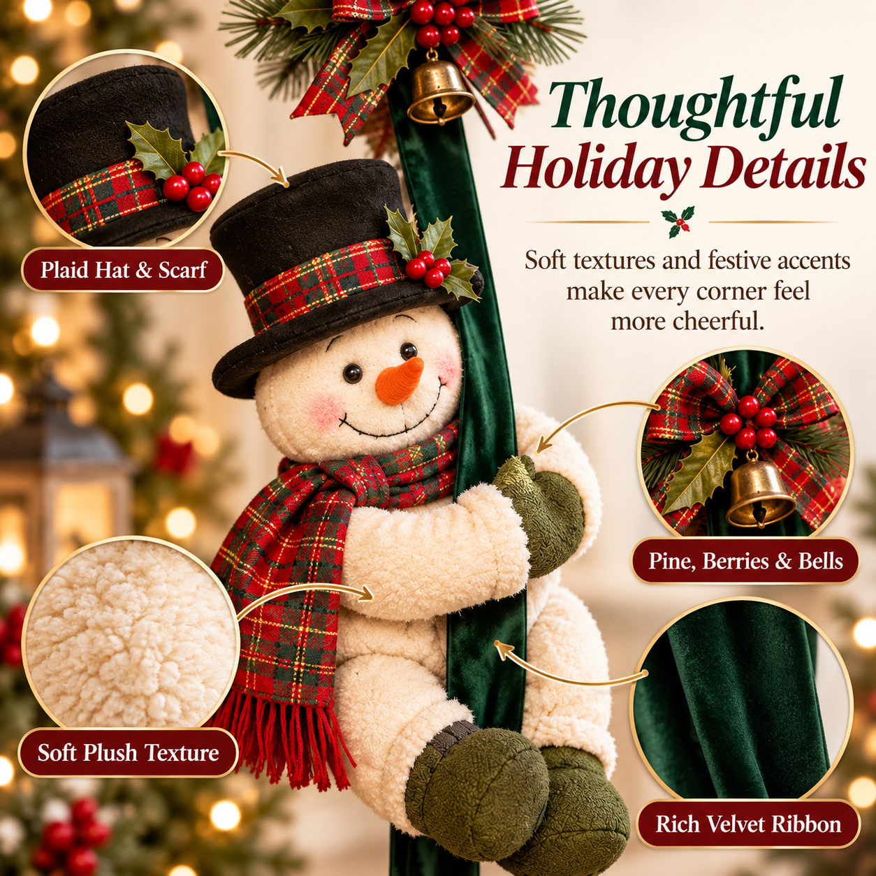 Christmas Snowman Door Hanging Decoration