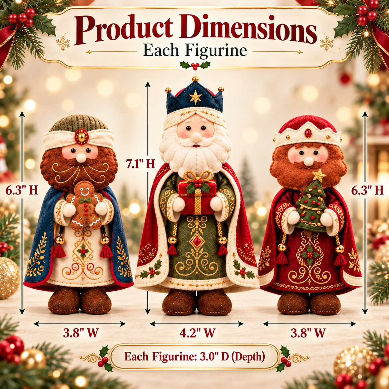 Handmade Felt Christmas Character Figurine