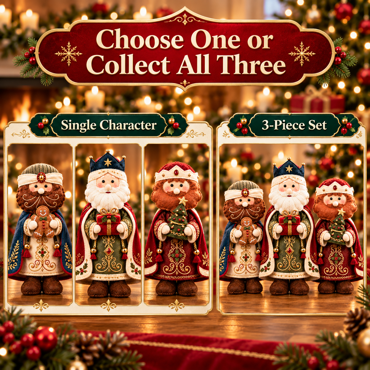 Handmade Felt Christmas Character Figurine