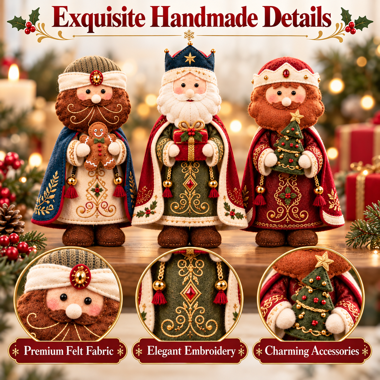 Handmade Felt Christmas Character Figurine