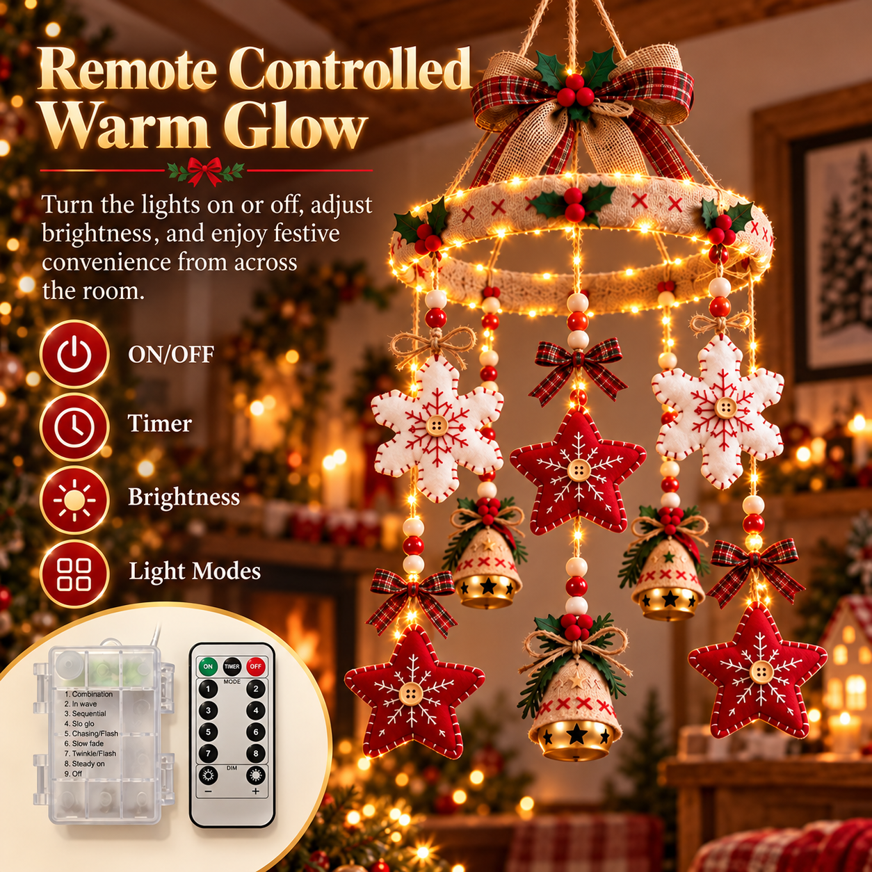 Christmas Magic Lighted Hanging Decor
