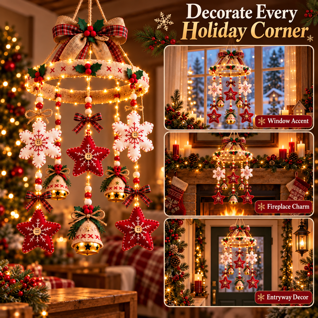 Christmas Magic Lighted Hanging Decor