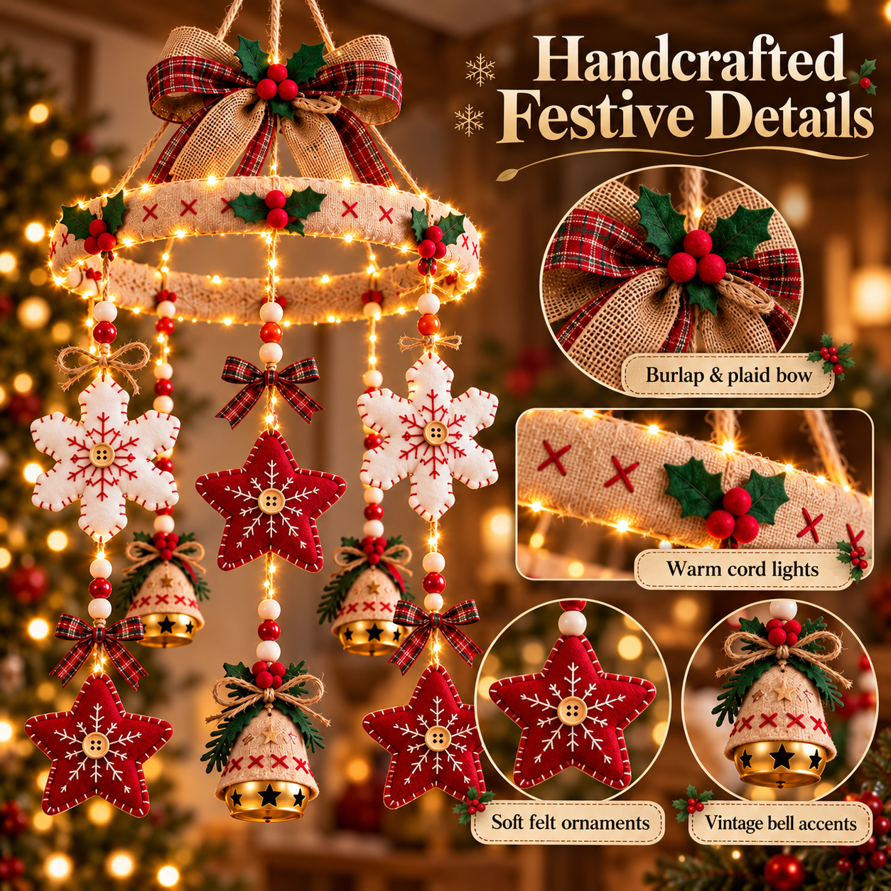 Christmas Magic Lighted Hanging Decor