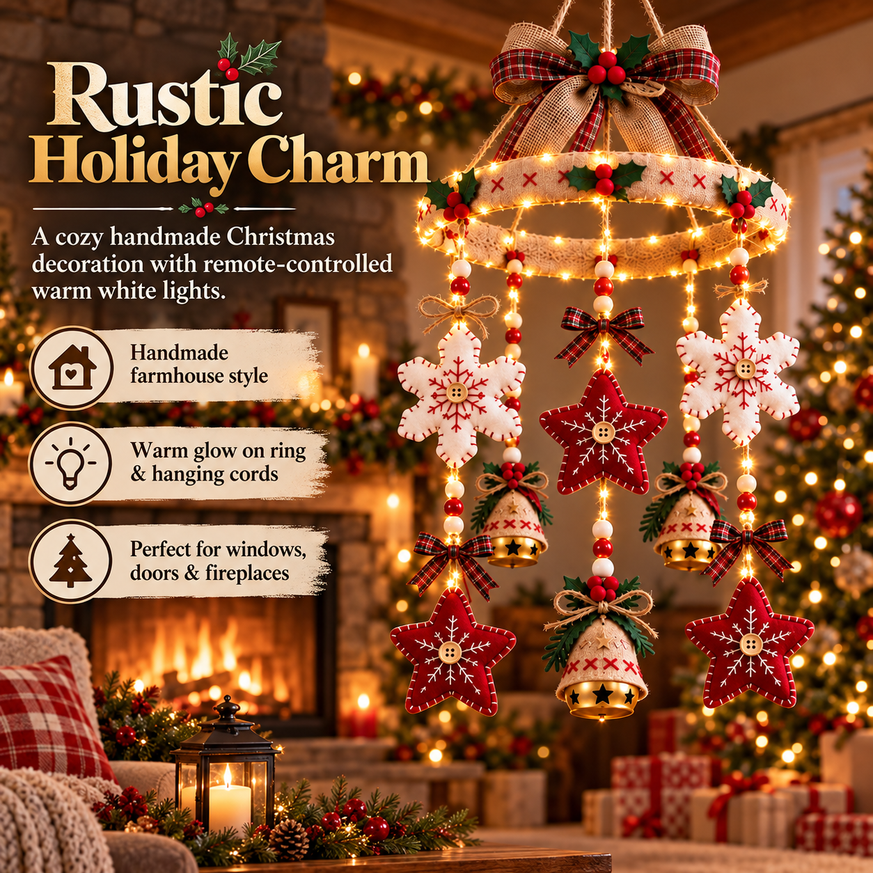Christmas Magic Lighted Hanging Decor