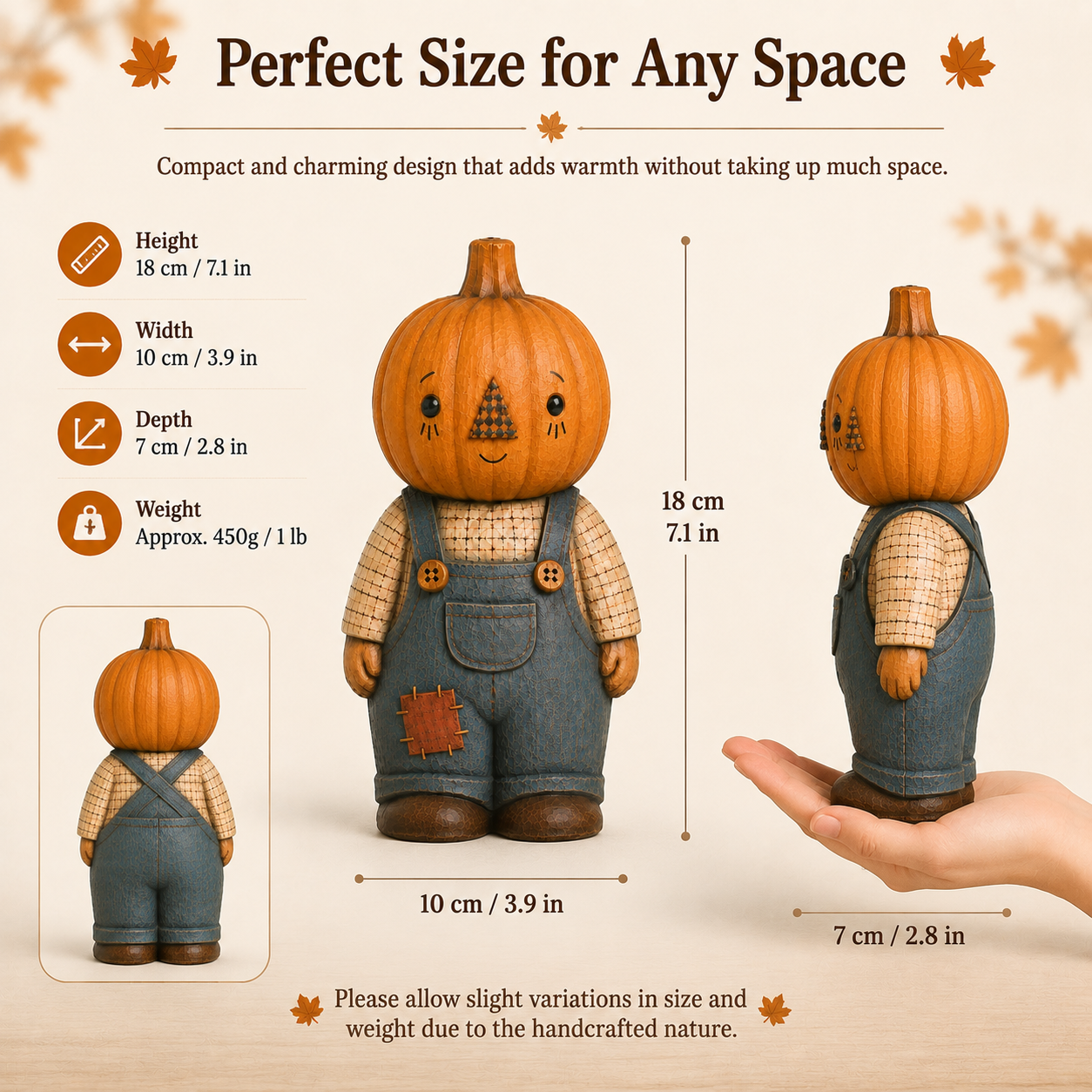 Vintage Pumpkin Boy Figurine