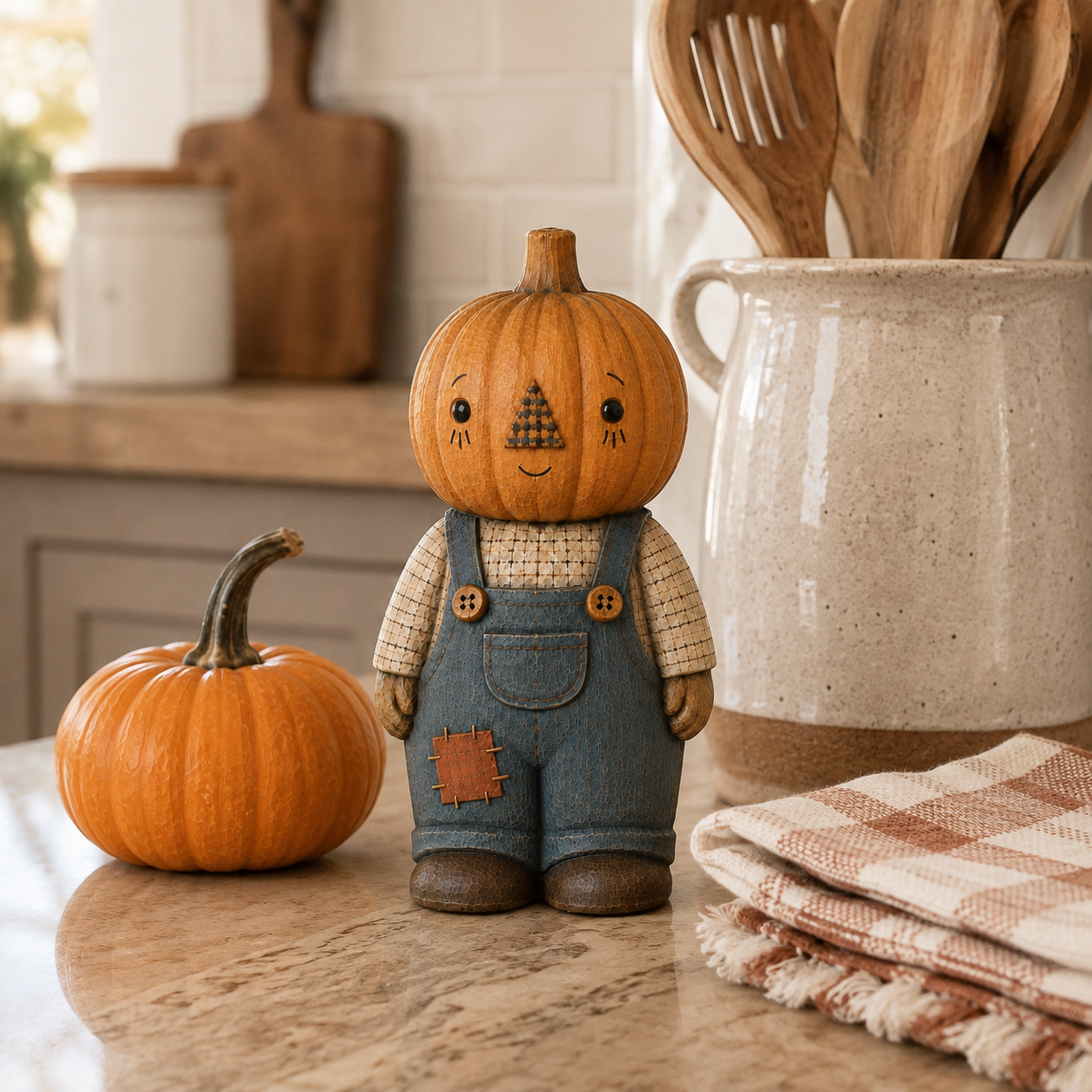 Vintage Pumpkin Boy Figurine