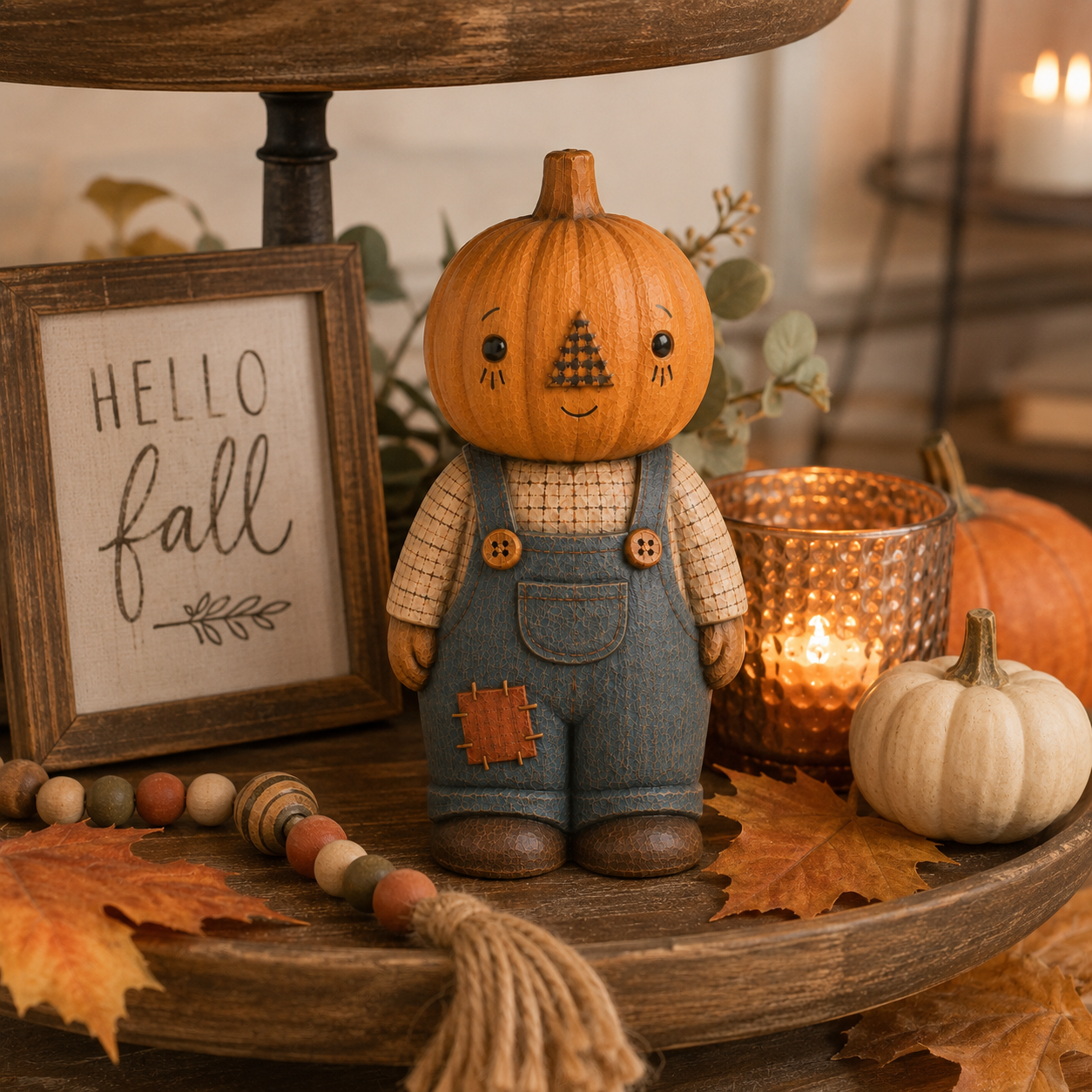 Vintage Pumpkin Boy Figurine