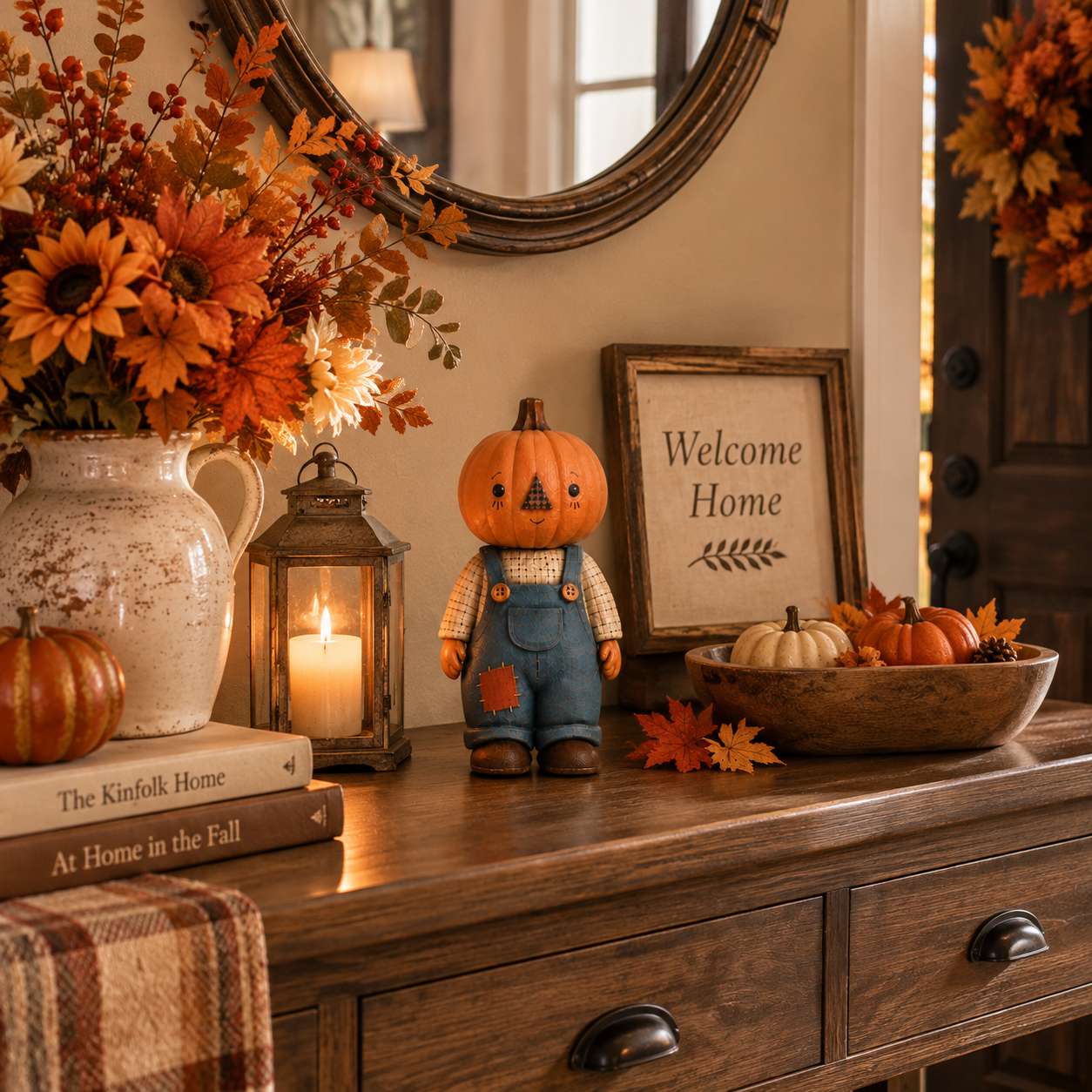 Vintage Pumpkin Boy Figurine
