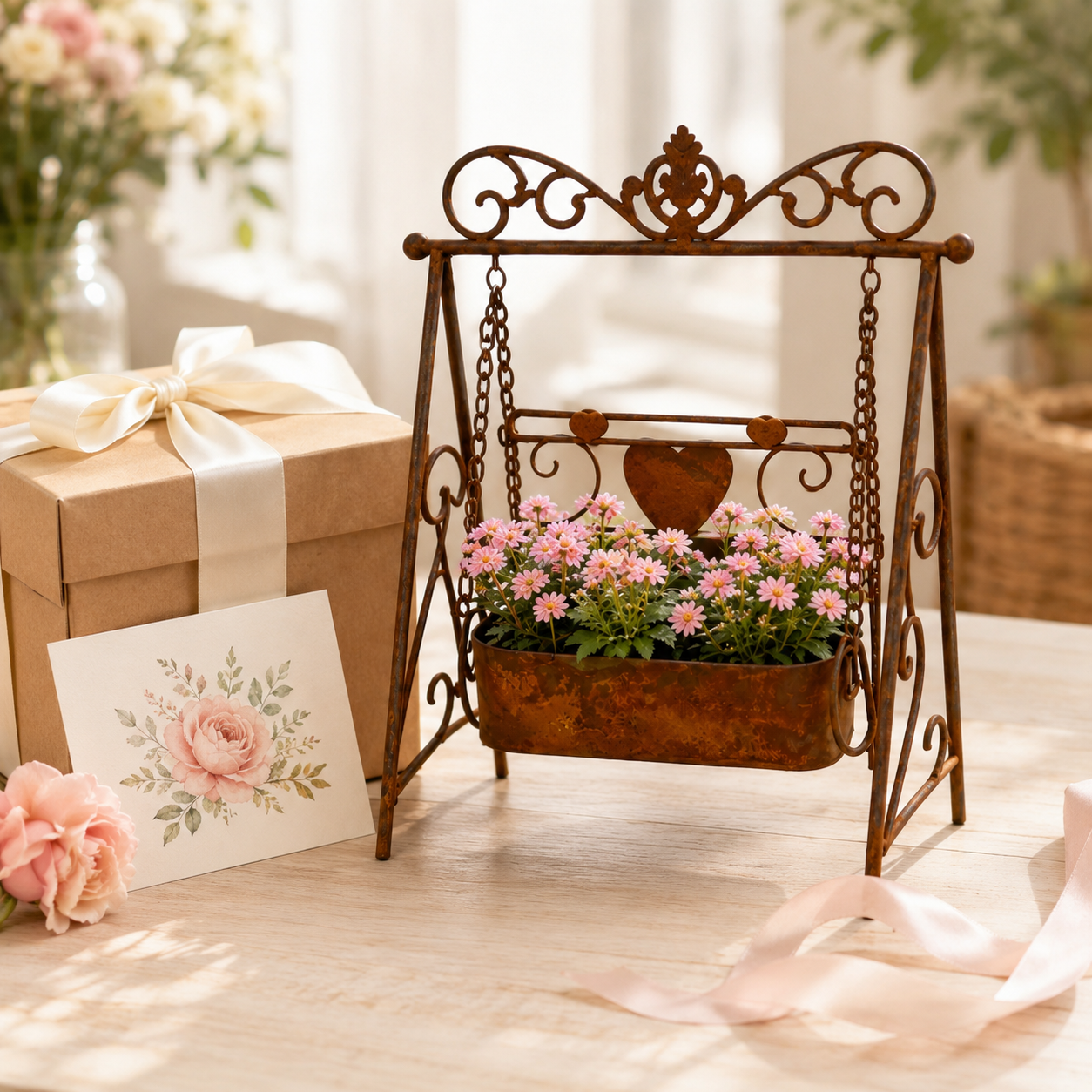 Vintage Swing Garden Planter