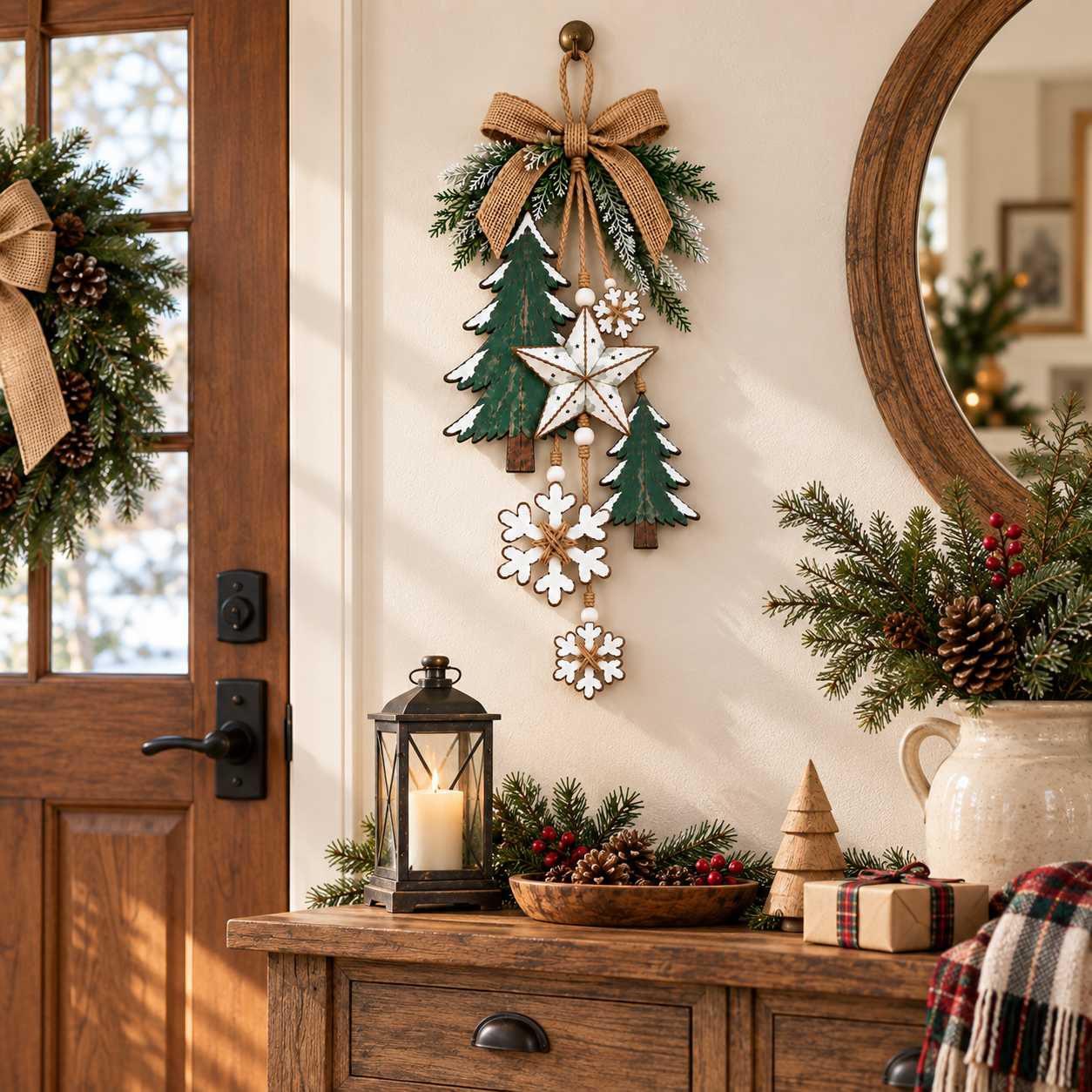 Rustic Woodland Christmas Hanging Decor