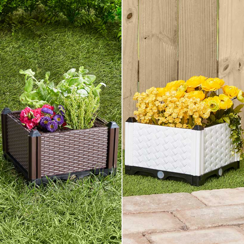 Planter Garden Plastic 12 Inch Raised Self Watering