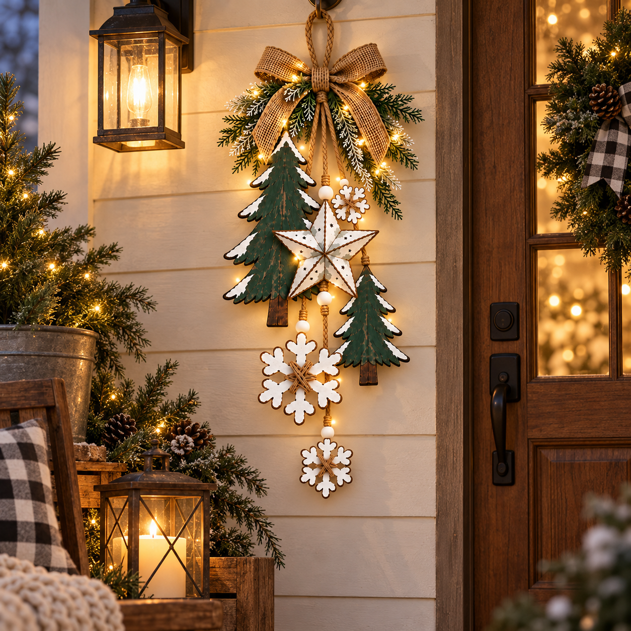 Rustic Woodland Christmas Hanging Decor