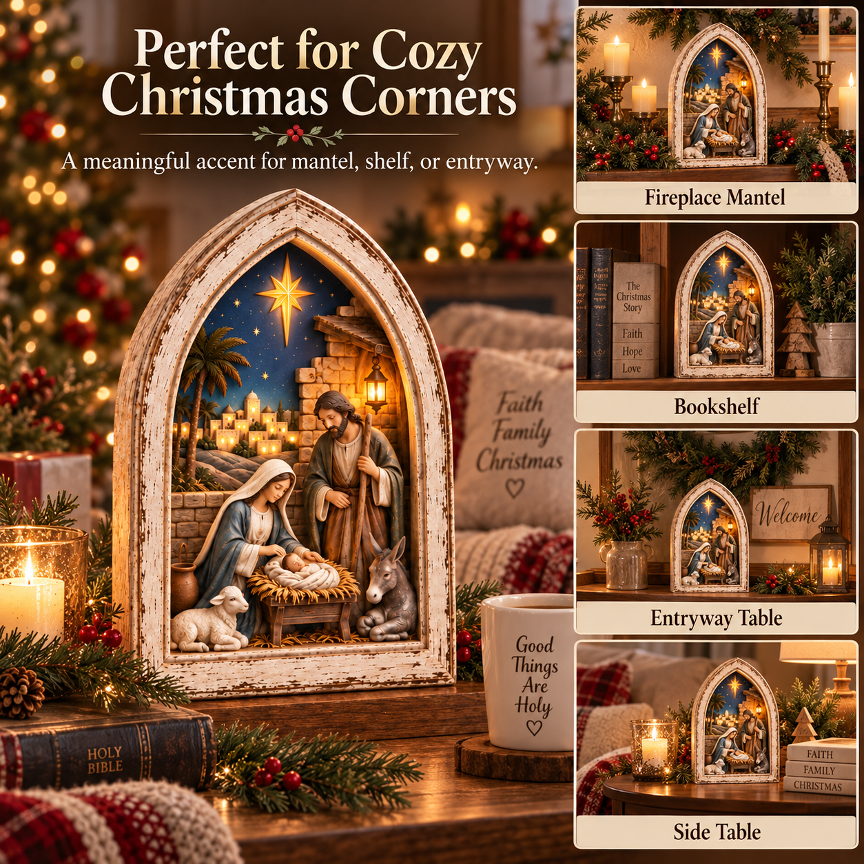 Bethlehem Story Arch Nativity Light