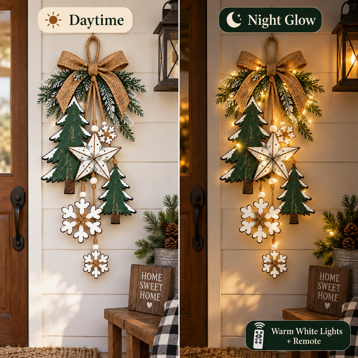 Rustic Woodland Christmas Hanging Decor