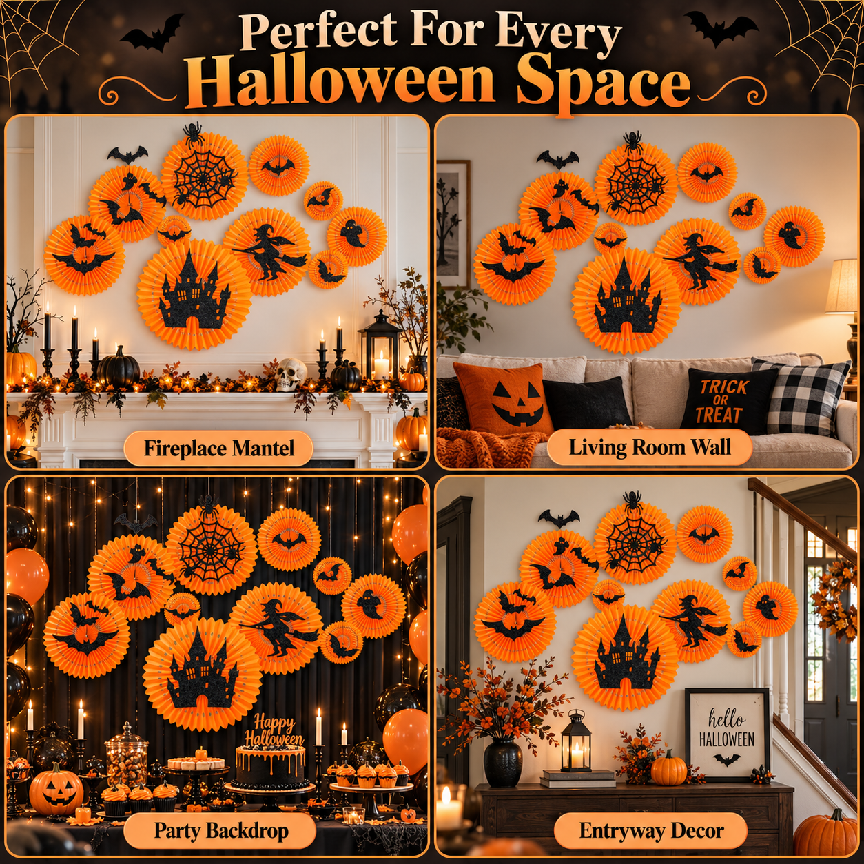 28-Piece Halloween Wall Decor Set 