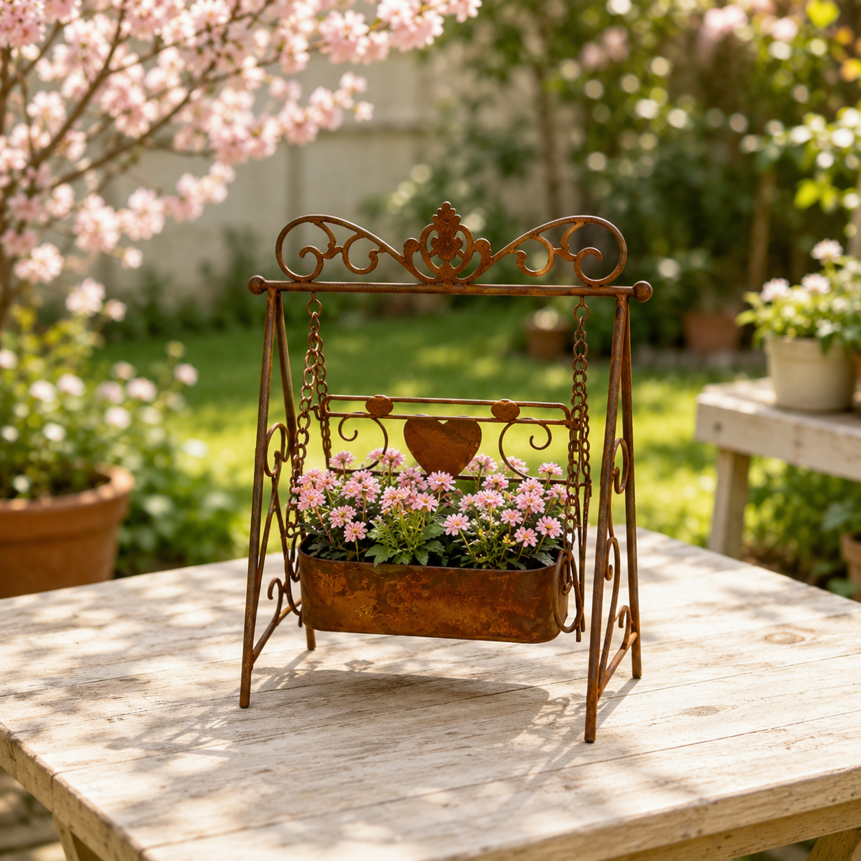 Vintage Swing Garden Planter