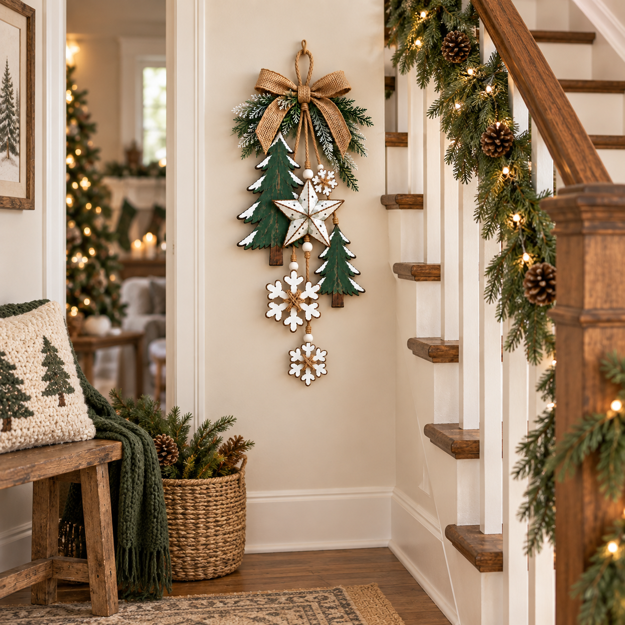 Rustic Woodland Christmas Hanging Decor