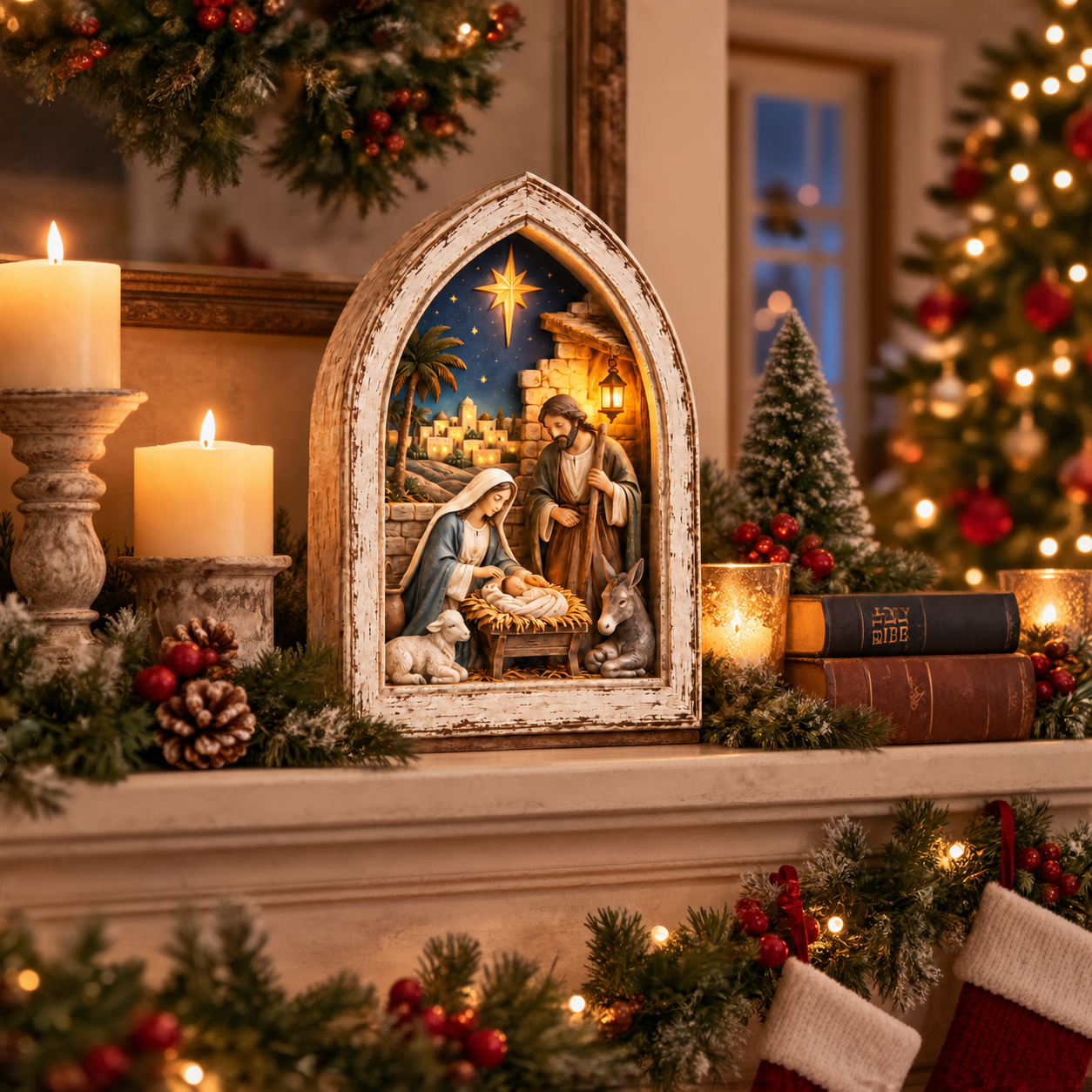 Bethlehem Story Arch Nativity Light
