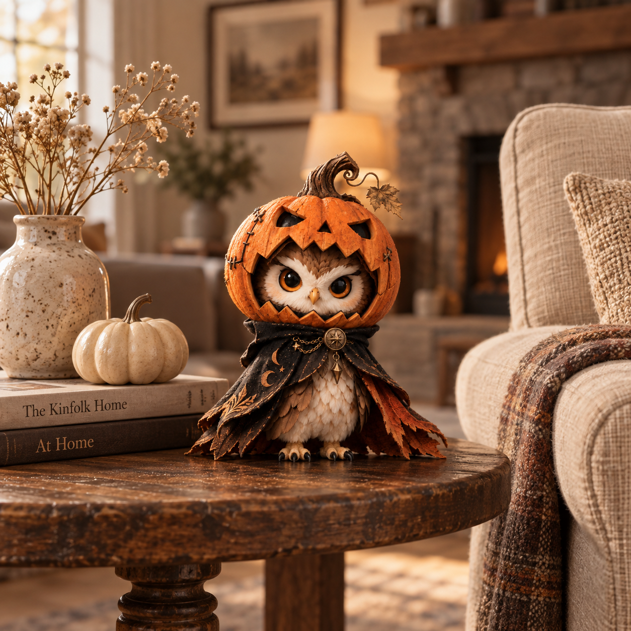 Pumpkin Hollow Owl Figurine